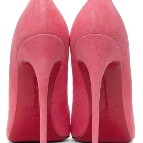 Christian Louboutin Pink Suede So Kate Heels - Picture 2 of 8